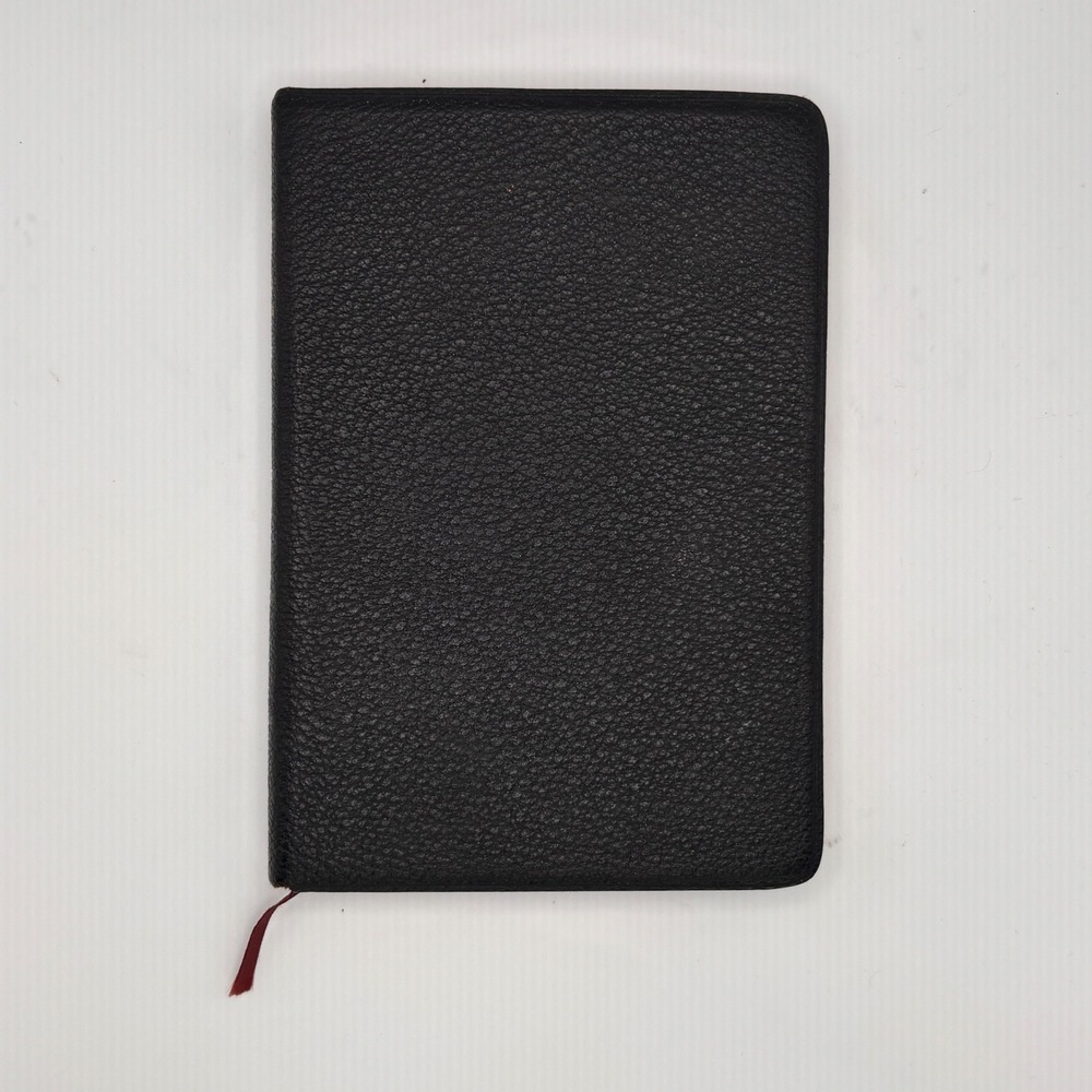 1950's Black Leather King James Reference Bible Printed in Great Britain